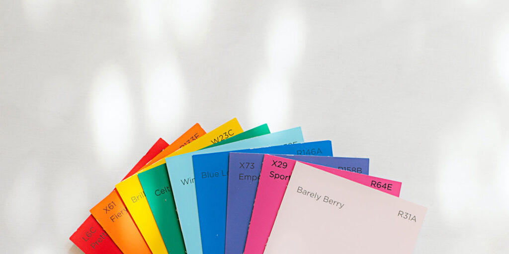 pantone swatches displayed for brand colors exploration